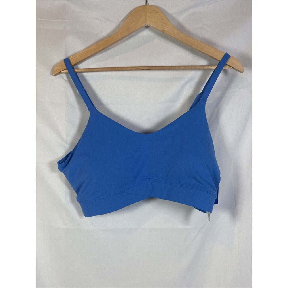 JoyLab Women's Size XXL Low Support Crossover Sports Bra Color Super Sonic Blue